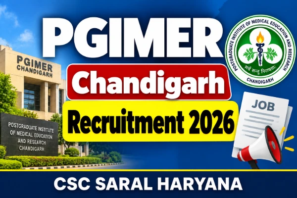 PGIMER Chandigarh Recruitment 2026