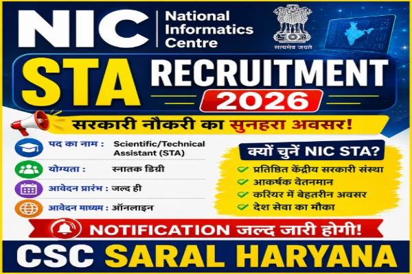 NIC STA Recruitment 2026
