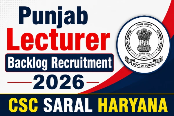 Punjab Lecturer Backlog Recruitment 2026