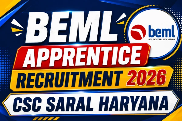 BEML Apprentice Recruitment 2026