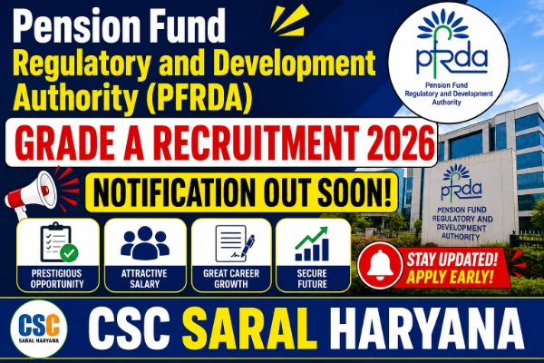 Pension Fund Regulatory and Development Authority (PFRDA) Grade A Recruitment 2026