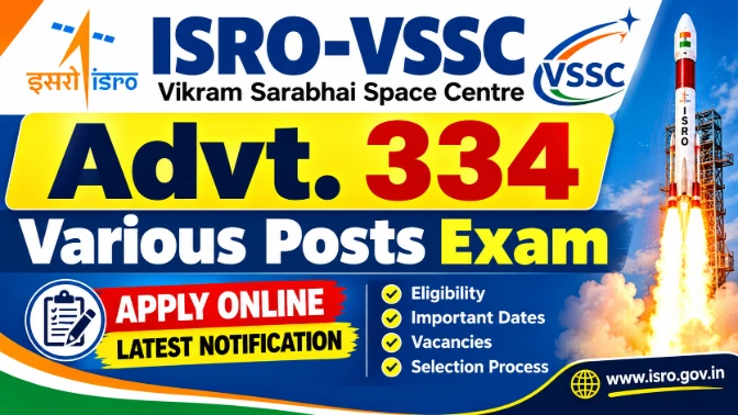 ISRO-VSSC Advt. 334 Various Posts Exam Date