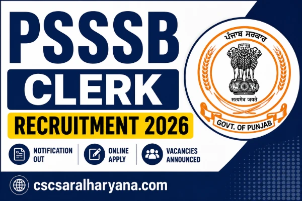PSSSB Clerk Recruitment 2026